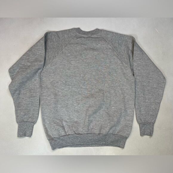 VINTAGE Transplanted From Wisconsin 1989 Sweatshirt Men Large Gray USA 80s 90s - Picture 4 of 6